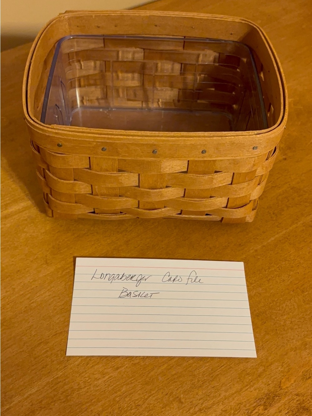 Longaberger Card File Basket